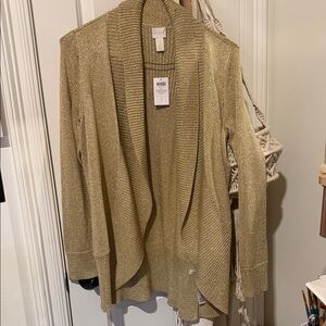 Chico's Stardust Gold Cardigan Sweater